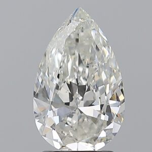 2 carat, H colour, SI2 clarity, Pear shape, Natural Diamond.