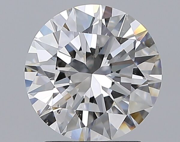 2.01 carat, E colour, SI1 clarity, Round shape, Natural Diamond.
