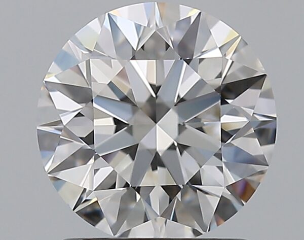 1.61 carat, E colour, VVS2 clarity, Round shape, Natural Diamond.