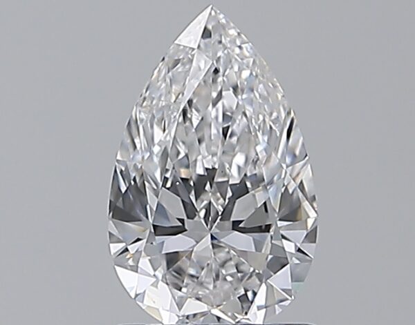 1 carat, D colour, SI1 clarity, Pear shape, Natural Diamond.