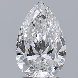 2.01 carat, E colour, SI2 clarity, Pear shape, Natural Diamond.