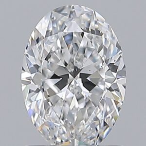 1 carat, D colour, SI1 clarity, Oval shape, Natural Diamond.