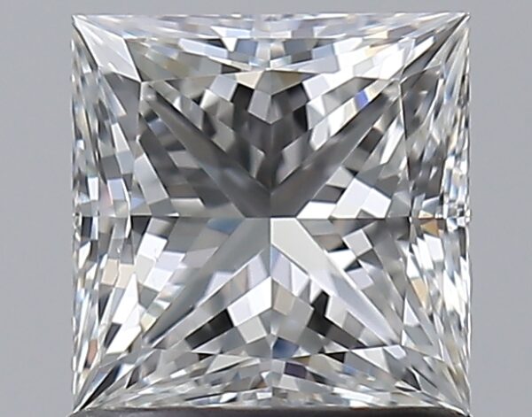 1.01 carat, F colour, VS2 clarity, Princess shape, Natural Diamond.