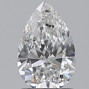 1.01 carat, D colour, SI2 clarity, Pear shape, Natural Diamond.