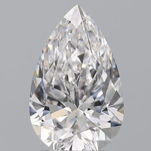 2 carat, D colour, SI2 clarity, Pear shape, Natural Diamond.