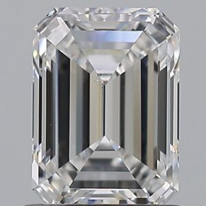 1.21 carat, E colour, VS2 clarity, Emerald shape, Natural Diamond.