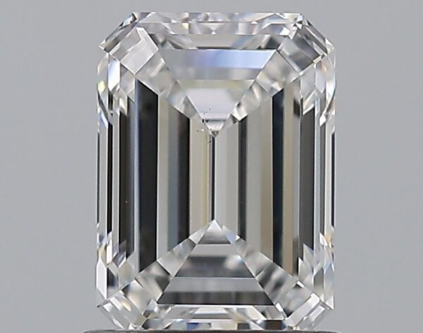1.21 carat, E colour, VS2 clarity, Emerald shape, Natural Diamond.