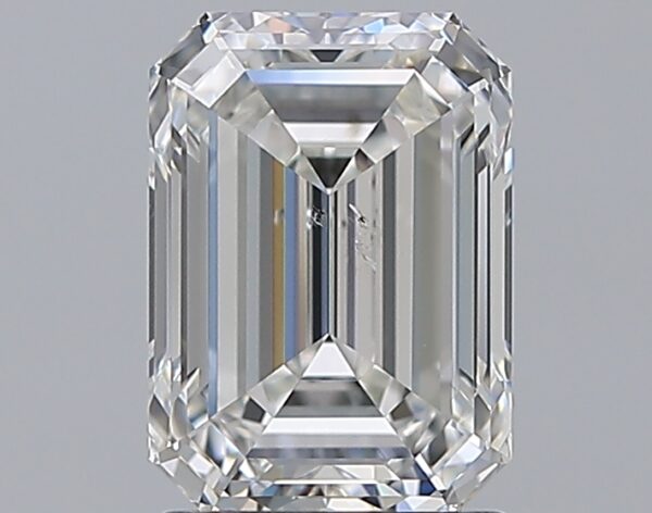 2.01 carat, G colour, SI2 clarity, Emerald shape, Natural Diamond.