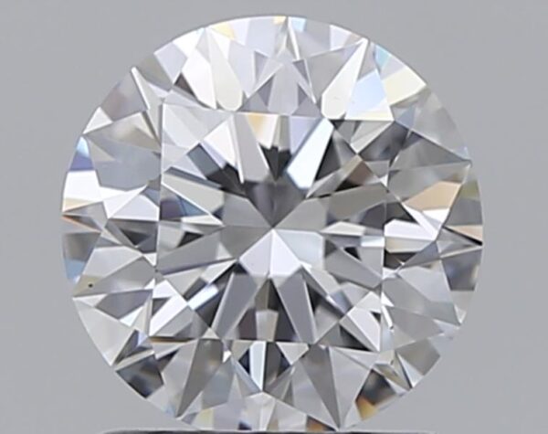 1.12 carat, D colour, VVS2 clarity, Round shape, Natural Diamond.