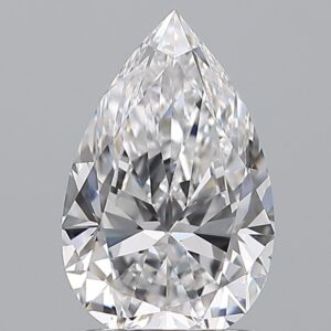 1.51 carat, D colour, VVS2 clarity, Pear shape, Natural Diamond.