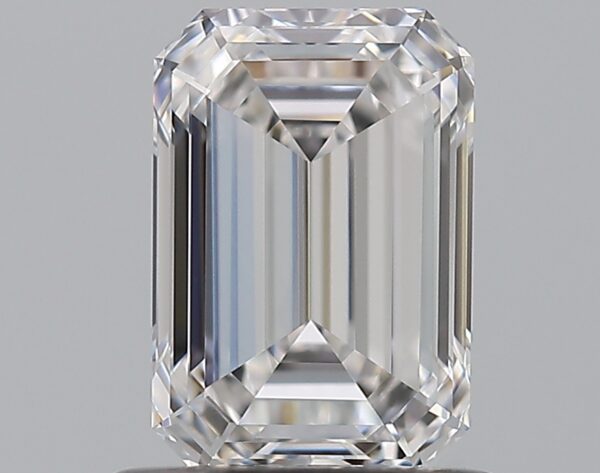 1 carat, D colour, VVS2 clarity, Emerald shape, Natural Diamond.