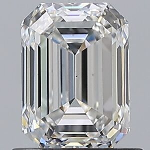 1 carat, F colour, VS2 clarity, Emerald shape, Natural Diamond.