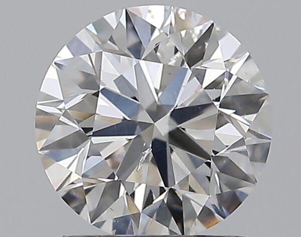 1.07 carat, F colour, SI2 clarity, Round shape, Natural Diamond.