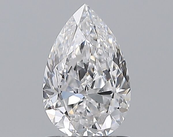 1 carat, D colour, SI1 clarity, Pear shape, Natural Diamond.