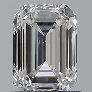 0.96 carat, F colour, VS2 clarity, Emerald shape, Natural Diamond.