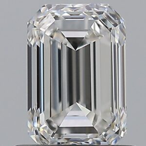 1 carat, E colour, VS1 clarity, Emerald shape, Natural Diamond.
