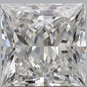 1 carat, H colour, VS2 clarity, Princess shape, Natural Diamond.