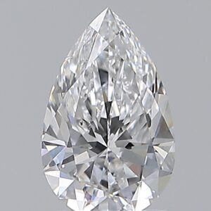 1 carat, D colour, SI1 clarity, Pear shape, Natural Diamond.