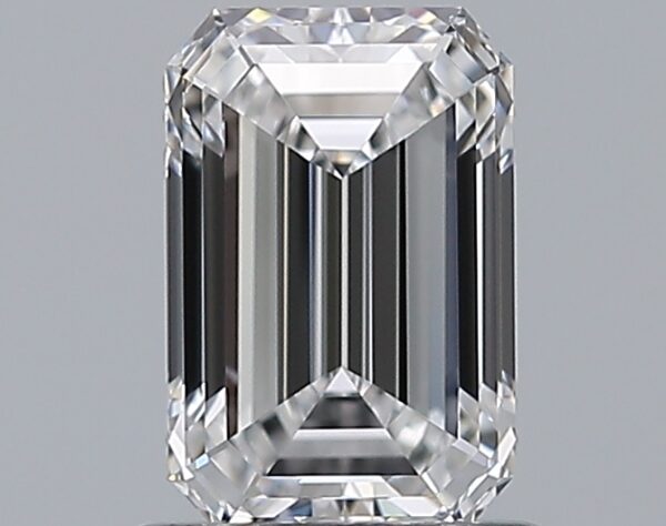 1.01 carat, D colour, VVS2 clarity, Emerald shape, Natural Diamond.