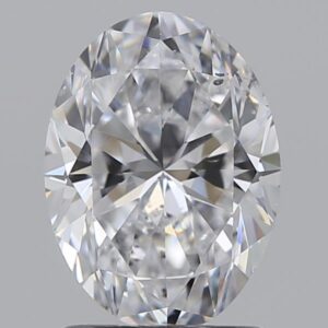 1.5 carat, D colour, SI1 clarity, Oval shape, Natural Diamond.