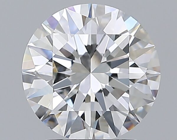 2.01 carat, E colour, VS2 clarity, Round shape, Natural Diamond.