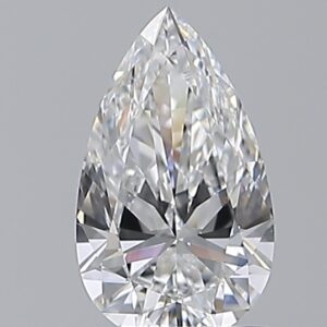1 carat, D colour, VS1 clarity, Pear shape, Natural Diamond.