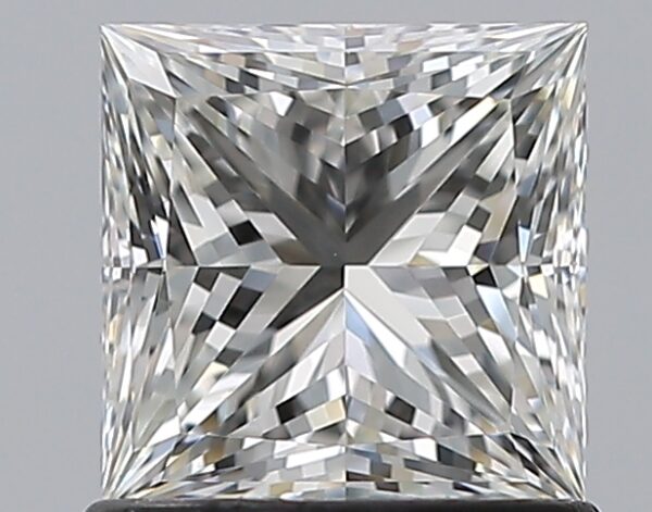 1.02 carat, H colour, VVS2 clarity, Princess shape, Natural Diamond.