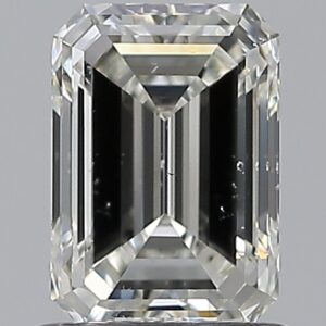 1 carat, H colour, SI1 clarity, Emerald shape, Natural Diamond.