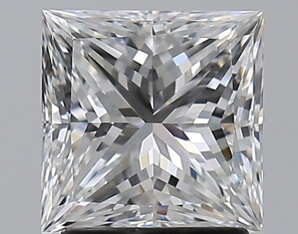 2.01 carat, E colour, VS1 clarity, Princess shape, Natural Diamond.