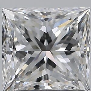 1.01 carat, E colour, VVS2 clarity, Princess shape, Natural Diamond.