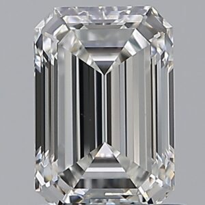 1 carat, H colour, VVS2 clarity, Emerald shape, Natural Diamond.