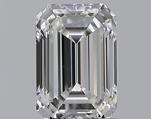 1 carat, H colour, VVS2 clarity, Emerald shape, Natural Diamond.
