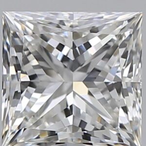 1 carat, H colour, VVS2 clarity, Princess shape, Natural Diamond.