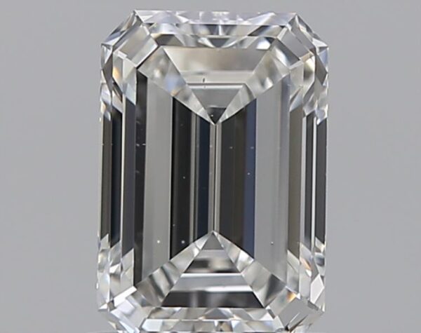 1 carat, G colour, VS2 clarity, Emerald shape, Natural Diamond.