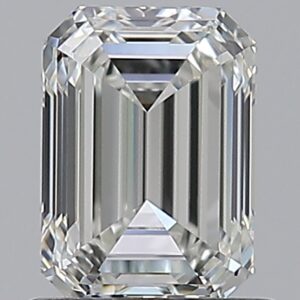 1.01 carat, H colour, VVS2 clarity, Emerald shape, Natural Diamond.