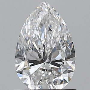 1 carat, E colour, SI2 clarity, Pear shape, Natural Diamond.