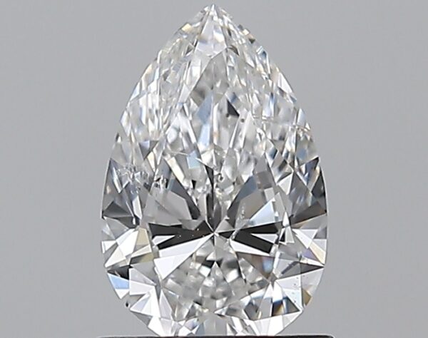 1 carat, E colour, SI2 clarity, Pear shape, Natural Diamond.