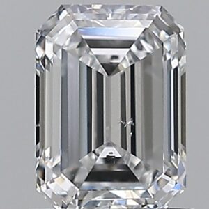 1 carat, D colour, SI1 clarity, Emerald shape, Natural Diamond.