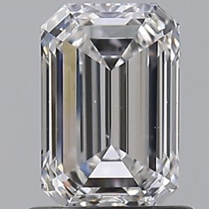 0.96 carat, F colour, VS1 clarity, Emerald shape, Natural Diamond.