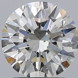 2.01 carat, H colour, SI1 clarity, Round shape, Natural Diamond.