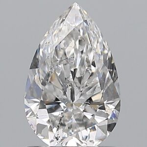 1 carat, E colour, SI2 clarity, Pear shape, Natural Diamond.