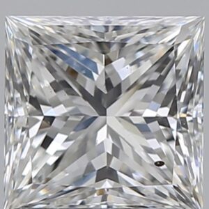 1.1 carat, G colour, SI1 clarity, Princess shape, Natural Diamond.