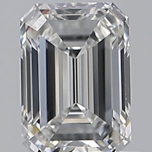 0.96 carat, F colour, VVS1 clarity, Emerald shape, Natural Diamond.
