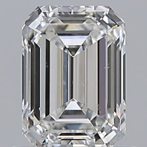 0.96 carat, F colour, SI1 clarity, Emerald shape, Natural Diamond.
