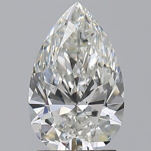 1.51 carat, H colour, SI1 clarity, Pear shape, Natural Diamond.