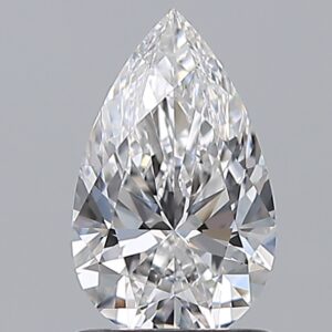 1 carat, D colour, VS1 clarity, Pear shape, Natural Diamond.