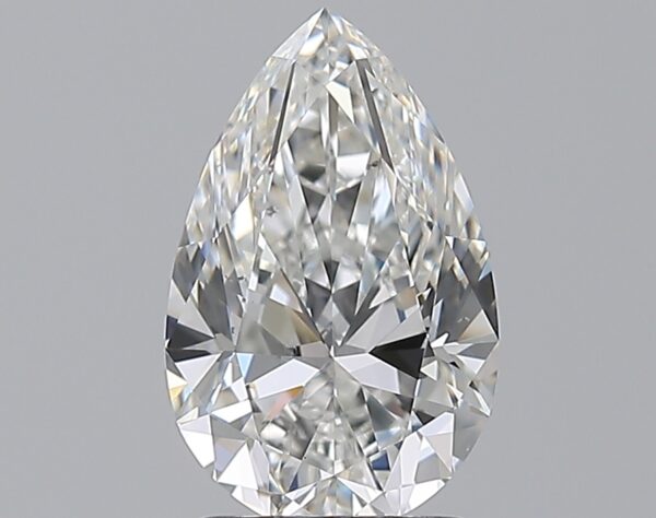 2 carat, F colour, VS2 clarity, Pear shape, Natural Diamond.