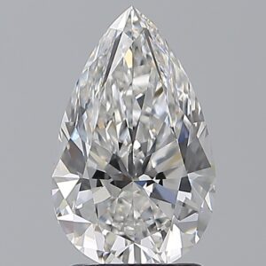 2.01 carat, F colour, VS2 clarity, Pear shape, Natural Diamond.