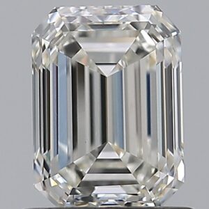 1 carat, H colour, VS2 clarity, Emerald shape, Natural Diamond.