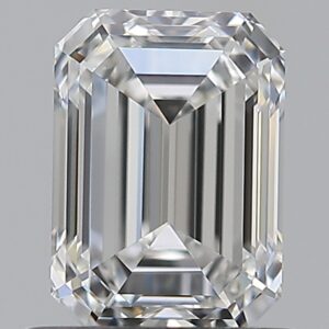 1 carat, E colour, VVS1 clarity, Emerald shape, Natural Diamond.